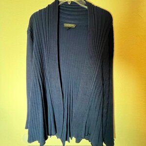 Lane Bryant Navy Ribbed Fit and Flare Cardigan- Size 18-20